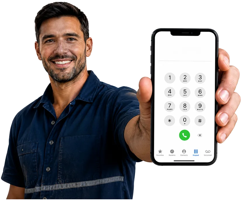 Plumber answering a Revesby enquiry by phone
